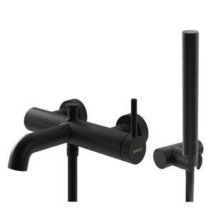 Смеситель для ванны Kohlman Axel black настенный KPL-QW110AB, Черный матовый