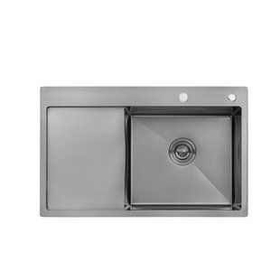 Кухонная мойка Kroner KRP Schwarze - 7849RHM PVD (3,0/1,0 мм) CV025279, Черный/золото