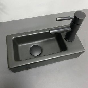 Умивальник VBI Komo L black matt накладний підвісний VBI-015615, Черный матовый