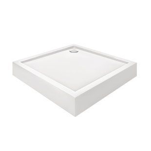 Душовий піддон Qtap Tern 301112 100x100x12 см + сифон, Білий