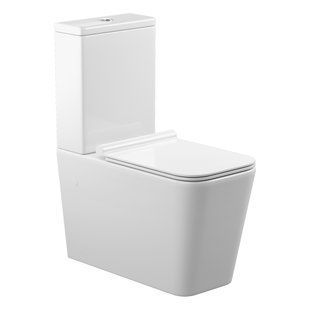 Унитаз-компакт Koller Pool Kvadro с сиденьем Soft Close KR-0675-RC-C+KR-0675-RC-T, Белый