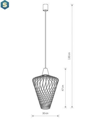 Підвісний світильник Nowodvorski 8857 Wave E27 1x60W IP20 Gold