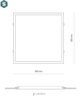 Світодіодна панель Nowodvorski 8456 Cl Itaka LED 40W 4000K 4200Lm IP20 Wh