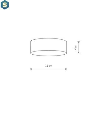 Стельовий світильник Nowodvorski 10406 Lid Round Led 1x15W 3000K 1100Lm IP20 Bl