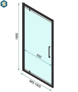 Душевая кабина Rea Rapid Swing 100x90 chrome пристенная REA-KPL-09122, Хром, Универсальная, прозрачный, хром
