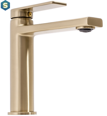 Смеситель для умывальника Rea Verso низкий brushed gold REA-B6555, Золотой