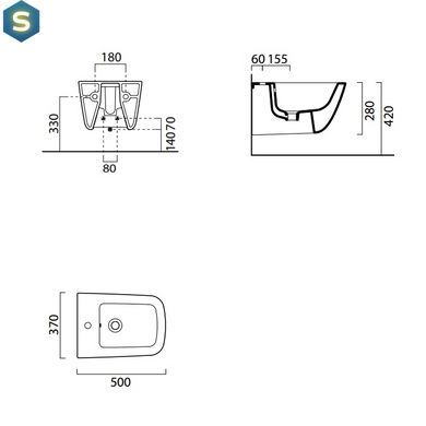 Биде подвесное GSI Sand 9065111, Белый