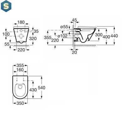 Комплект інсталяція Grohe Rapid SL 3877201 + унітаз Roca Gap Round Rimless A34H0N8000 з кришкою Soft Close