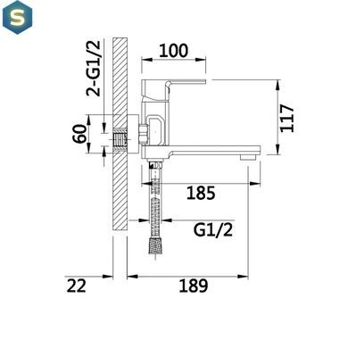 Смеситель для ванны Lidz Dozorca 0051 с поворотным изливом (c душевым гарнитуром) (k35) LDDOZ0051CRM45404 Chrome, Хром