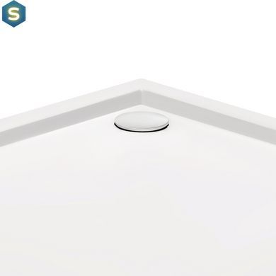 Душовий піддон Qtap Tern 301112 100x100x12 см + сифон, Білий