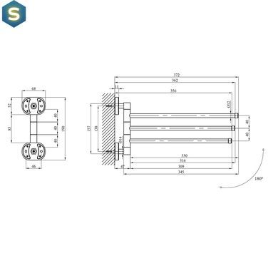 Полотенцедержатель Kroner KRM Elbe - ACC2913 CV022872, Хром