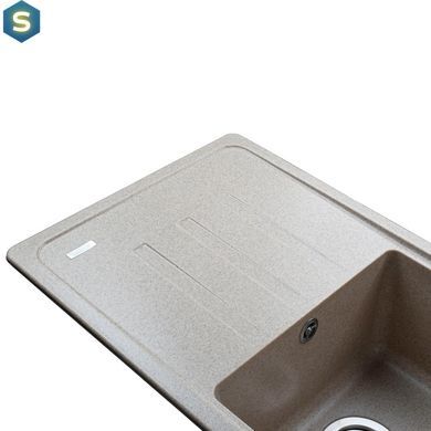 Кухонна мийка гранітна Globus Lux Lugano мигдаль 780х435мм-А0008, Терра