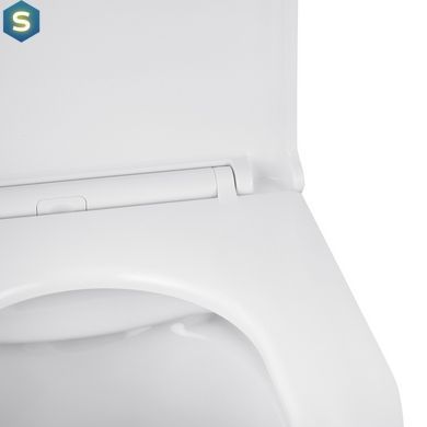 Комплект 4 в 1: Инсталляция Grohe Rapid SL 3 в 1 38772001 + Унитаз безободочный Kroner Harz WHI493736 RIMLESS с сиденьем Slim Duroplast / Soft-close / Quick relase KH493736WHIR