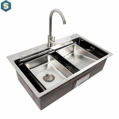 Кухонна мийка нержавійка CM 75x46B Platinum Handmade, Нержавіюча сталь