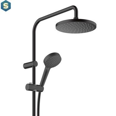 Душова система Hansgrohe Vernis Blend Showerpipe 200 1jet EcoSmart з термостатом Matt Black 26089670