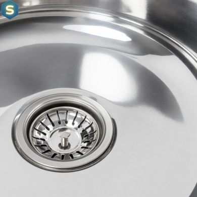 Кухонна мийка з нержавіючої сталі Platinum поліровка 5745 (0,8/180 мм), R, Polish