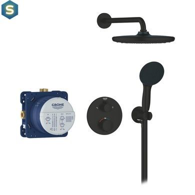 Душевая система термостатическая Grohe QuickFix Precision с Vitalio Start 250 348832430, Черный матовый