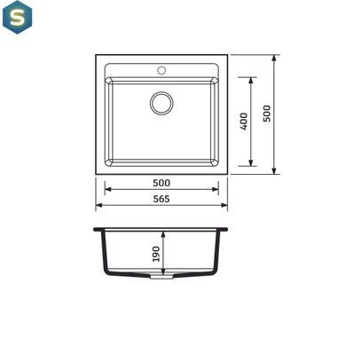 Кухонна мийка Adamant Step 565x500x190 Бежевий avena 456223, Бежевий