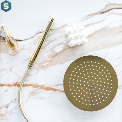 Душевая система Corsan Lugo gold с изливом CMN01MGLW, Золотой