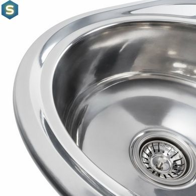 Кухонна мийка з нержавіючої сталі Platinum поліровка 5745 (0,8/180 мм), R, Polish