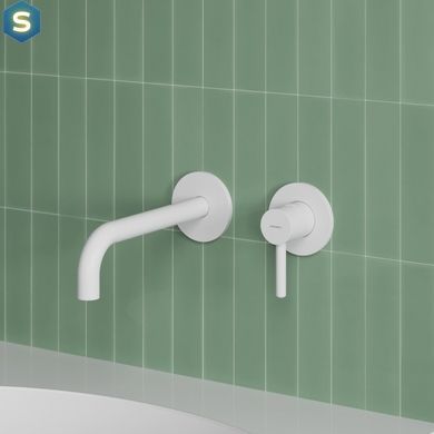 Смеситель для умывальника скрытого монтажа Omnires Y white matt Y1215HLWM, Белый матовый