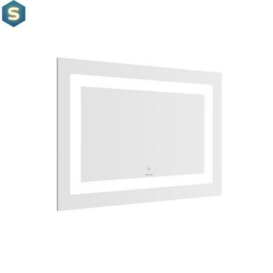 Дзеркало Volle Luna Cuadro прямокутне 60x80 см, з підсвічуванням по контуру, із сенсорним вимикачем хром 1648.53126800, Хром