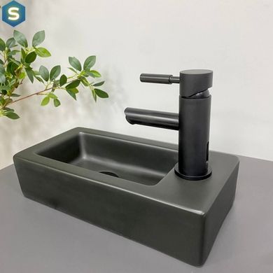 Умывальник VBI Komo L black matt накладной подвесной VBI-015615, Черный матовый