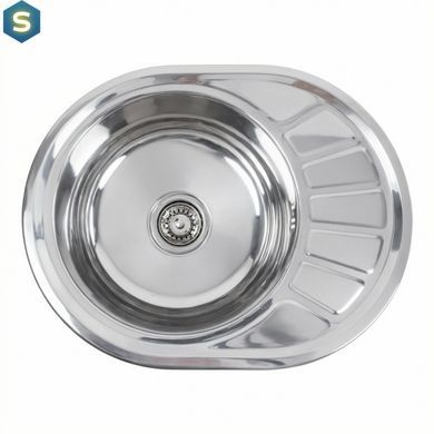 Кухонна мийка з нержавіючої сталі Platinum поліровка 5745 (0,8/180 мм), R, Polish