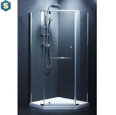 Душова кабіна Devit Comfort FEN0223 п'ятикутна 100х100 см, Хром, прозорий, хром