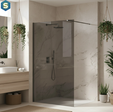 Душова стінка Rea Flexi 90x195 grey tytan KPL-K99485, графит, графит