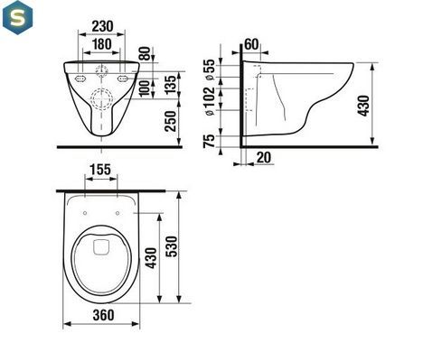 Унітаз підвісний Jika Lyra Plus Rimless H821384H890385 з кришкою Soft Close, Білий