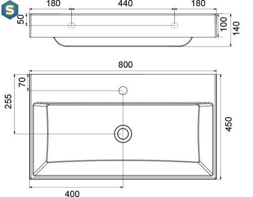Умивальник Ravak Natural 800 XJO01280000, Білий