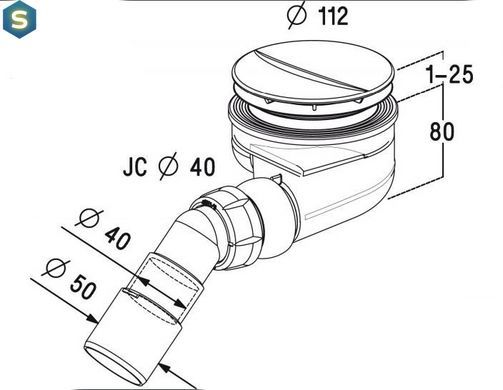 Сифон для душових піддонів Radaway Turboflow TB90