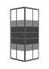 Душевая кабина квадратная RJ Velum 90x90 раздвижная стекло Black Linia 4 мм без поддона black matt 90BRZ082Linia, Черный матовый, черный матовый