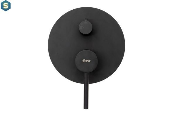 Душевая система скрытого монтажа Rea Lungo black + BOX черный матовый REA-P4100, Черный матовый