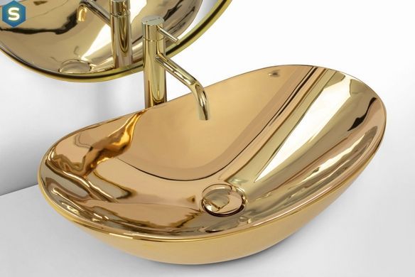 Умивальник Rea Royal gold накладний золотий REA-U4545, Золотий