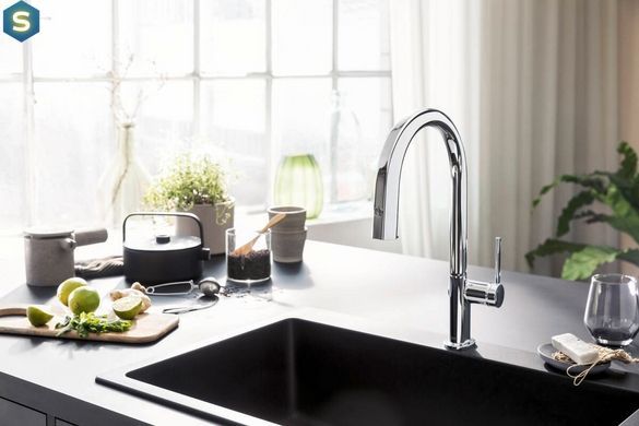 Змішувач Hansgrohe Aqittura M91 FilterSystem 210 1jet pull-out кухонний 76803000 Chrome