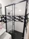 Душові двері Dusel EF185B Black Matt 140x190, прозорий, чорний матовий