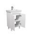 Тумба Мойдодир Simple White 55-U з умивальником River 55 біла універсальна, Білий