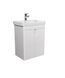 Тумба Мойдодир Simple White 55-U з умивальником River 55 біла універсальна, Білий