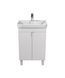 Тумба Мойдодир Simple White 55-U з умивальником River 55 біла універсальна, Білий