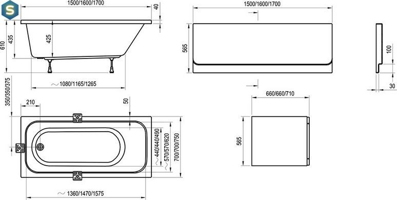 Ванна акрилова Ravak Chrome 150x70 C721000000