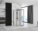 Душова кабіна Rea Rapid Swing 120x100 black пристінна REA-KPL-009963, Черный матовый, Універсальна, прозорий, чорний матовий