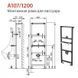Инсталляция для уринала Alcaplast A107/1200