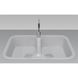 Кухонна мийка Adamant Twins 765x470x190 old stone 305223, Каппучино