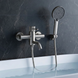 Змішувач для ванни Rea Lungo Stripe nickel brushed REA-B8057, Зелений матовий