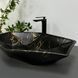 Умивальник (раковина) VBI VENEZIA MARBLE BLACK MATT накладний, Мармур