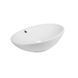 Умывальник Qtap Dove накладной овальный 625x415x150 мм White + донный клапан PU02O, Белый