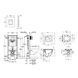 Комплект 4 в 1: Инсталляция Grohe Rapid SL 3 в 1 38772001 + Унитаз безободочный Kroner Harz WHI493736 RIMLESS с сиденьем Slim Duroplast / Soft-close / Quick relase KH493736WHIR