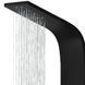 Душова панель Corsan Alto black LED з виливом та термостатом A017TBLLEDW, Черный матовый